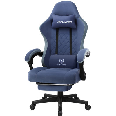 LUCKRACER GAMING CHAIR Adjustable Reclining Ergonomic Swiveling PC & Racing Game Chair with Footrest