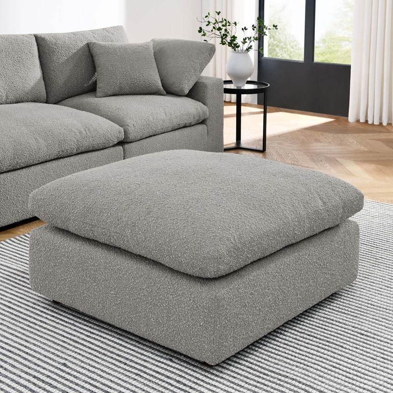 Repose-pieds Modway Commix, 100 % polyester gris clair