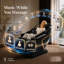 Fauteuil de massage complet YJ-L50 YITOUCH L50 Ebern Designs en similicuir noir, fauteuil de massage Shiatsu chauffant 5D sans gravité avec rail SL, 52 coussins d'air, chargement sans fil et rouleau de massage pour les pieds-1992618336