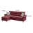 59'' Velvet Sofa & Chaise-966696579