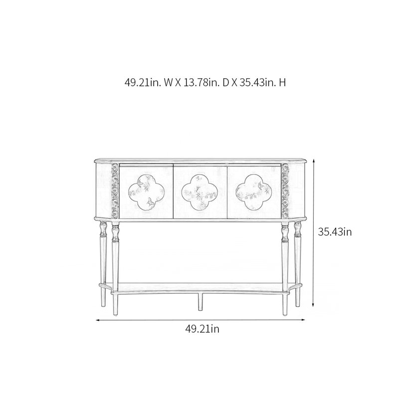 Retro Multifunctional Console Table