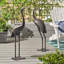 Statue de jardin oiseau en métal résistant à la rouille
