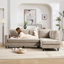 95" Upholstered L Shaped Sofa Modern Sectional-605288885