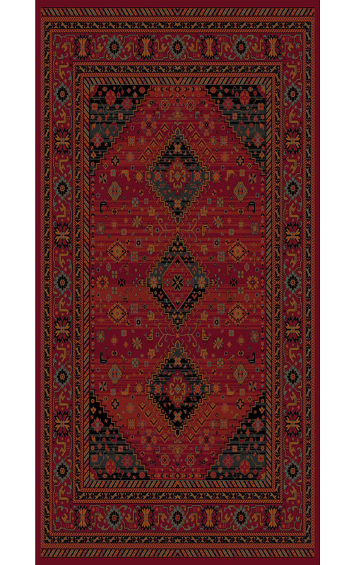 Abbeville Oriental Wool Area Rug, Rectangle 240 x 340cm
