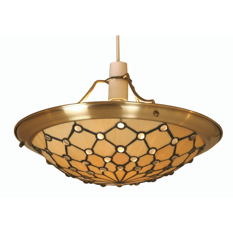Brandee 1 - Light Antique Brass Bowl Pendant