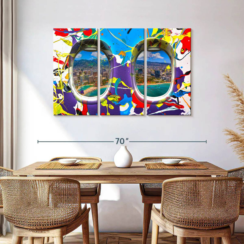 Mehar Abstract Airplane Window, 36" H x 57" W