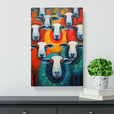 Sheep Expressionism - Wrapped Canvas
