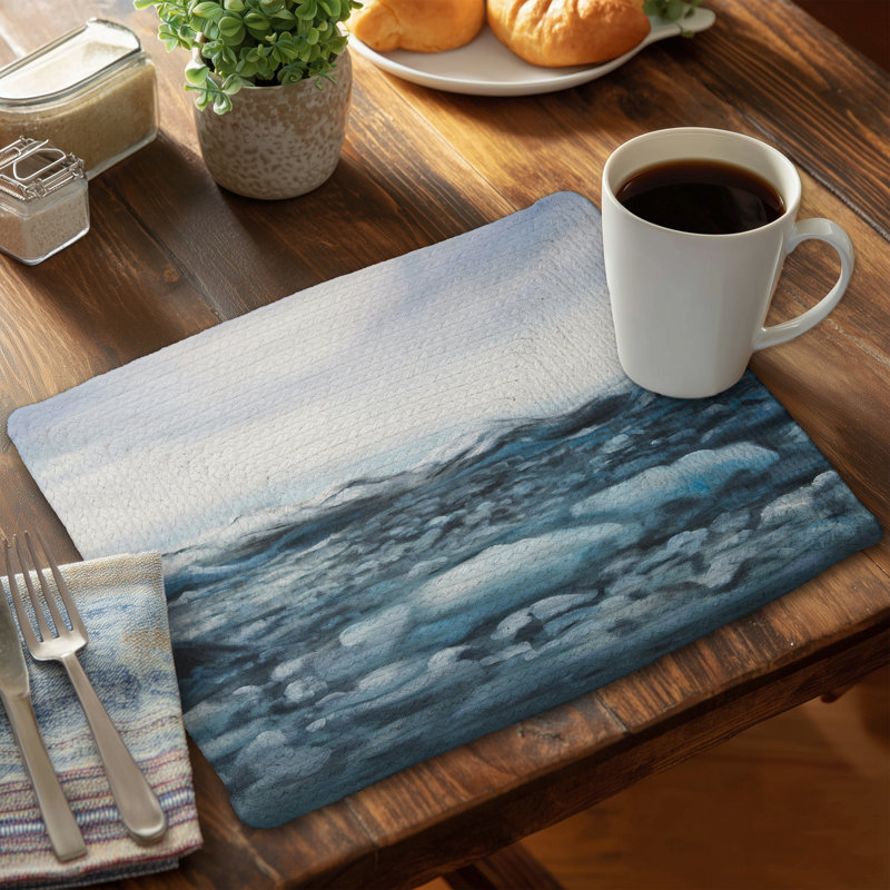 Napperon Glaciers en Islande | Polyester tressé