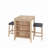 36"W Oak Finish 3-PC Counter Height Table Set