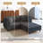 3-Piece Corduroy Modular Sectional with Ottoman-1781209360