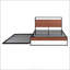 Structure de lit plateforme double en métal avec lit gigogne