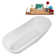 67" Streamline Soaking Freestanding Tub and Tray With Internal Drain