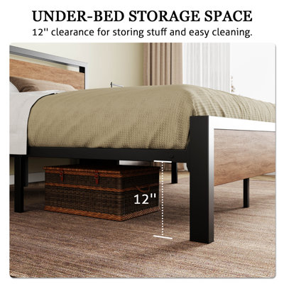 Minas Platform Bed - King - Walnut