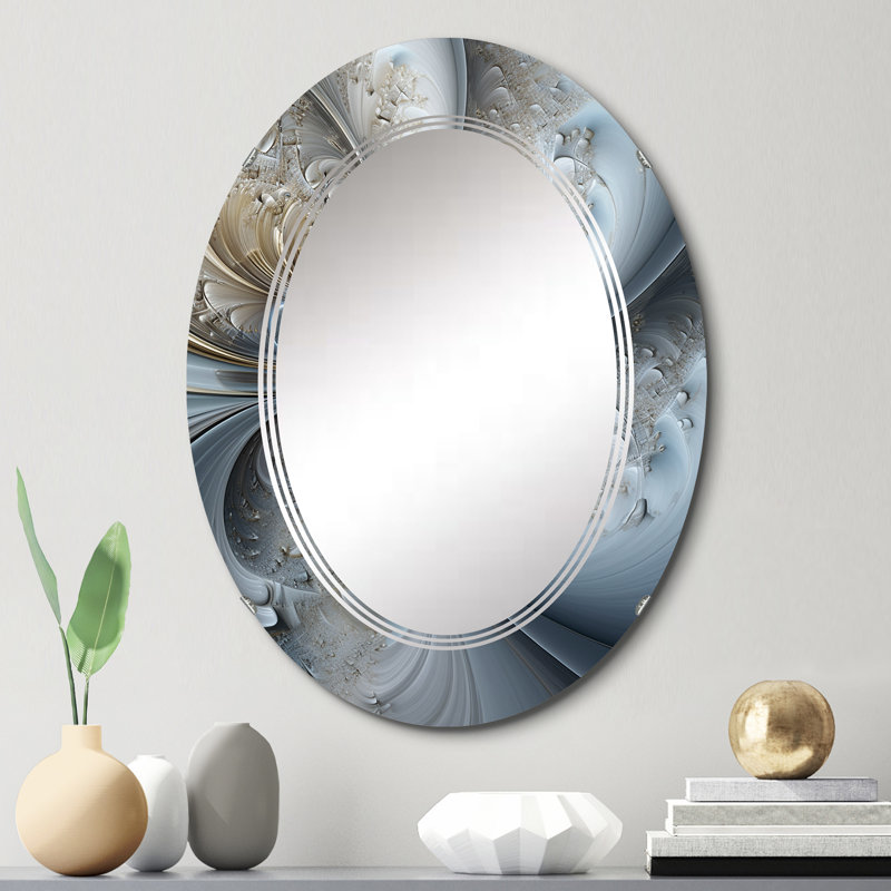 Monimus - Miroir mural moderne ovale, 30 po x 20 po