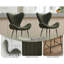 Upholstered Counter Stool with Metal Frame-1388664405
