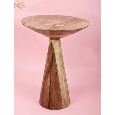 Table d'appoint en bois fabriquée à la main 21 po - Table d'appoint unique en forme organique pour le salon et la chambre à coucher