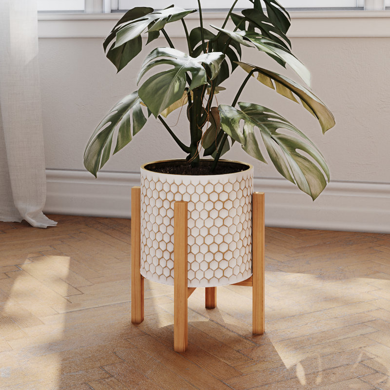 Pot à fleurs en nid d'abeilles Lauha, H 12 po x l 10 po x P 10 po