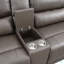 Kantu Brown Synthetic Leather Motion Sectional Sofa