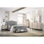 Lit de taille simple en tissu de toile de jute gris clair avec lit escamotable capitonné-1763363123