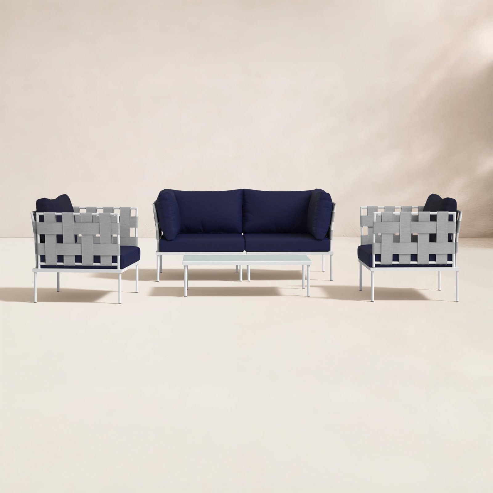 Harmony 4-Person Patio Seating Group, Navy