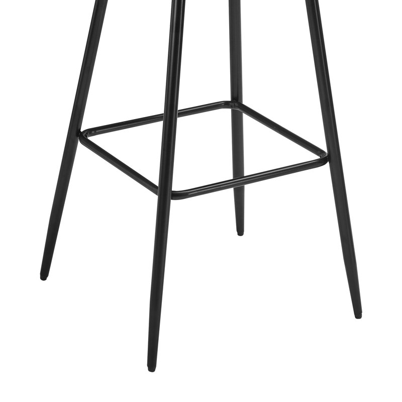 Pelayo Upholstered Leather Bar & Counter Stool, Whiskey Brown, Counter Stool (24" Seat Height)