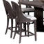 Ensemble de table de salle à manger à hauteur de comptoir Zoko, polyester, bois-111934039-111934041
