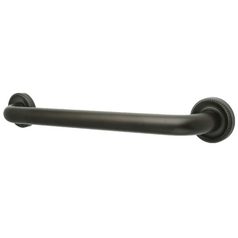 Kingston Brass Camelon 1-1/4 Inch O.D Grab Bar, 18" W, Oil Rubbed Bronze