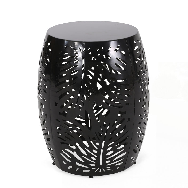 Metal End Table, Black