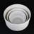3-Piece White Plastic Planter Pot Set – Modern Pedestal Base