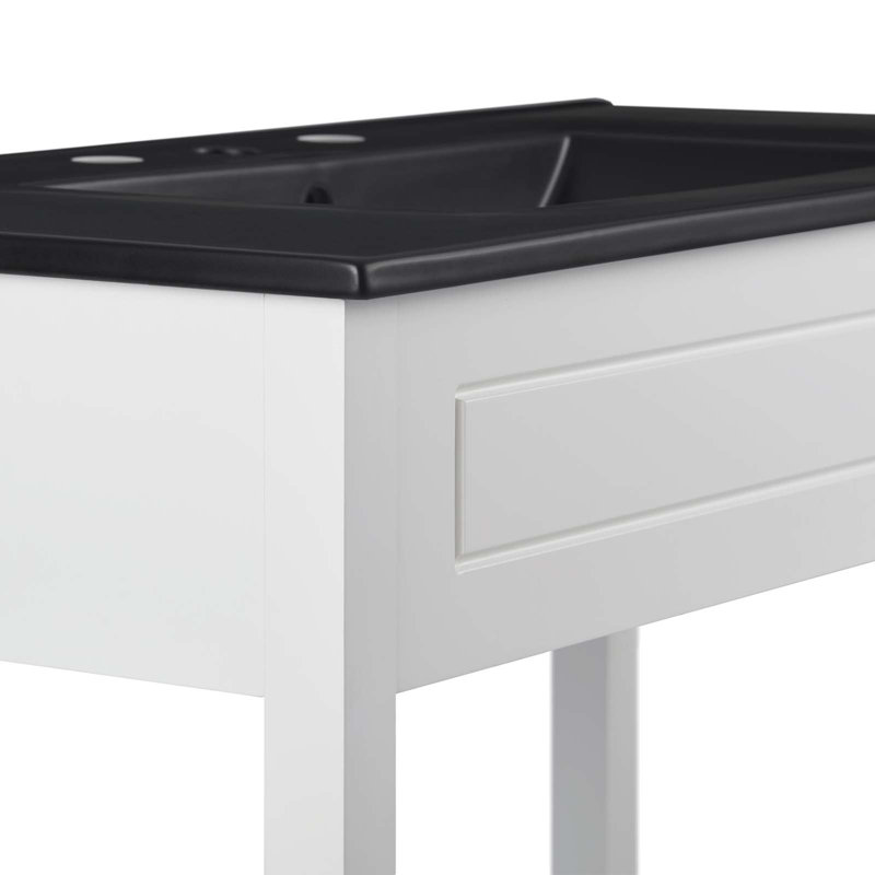 Meuble-lavabo 24 po Modway Altura, Noir, Blanc