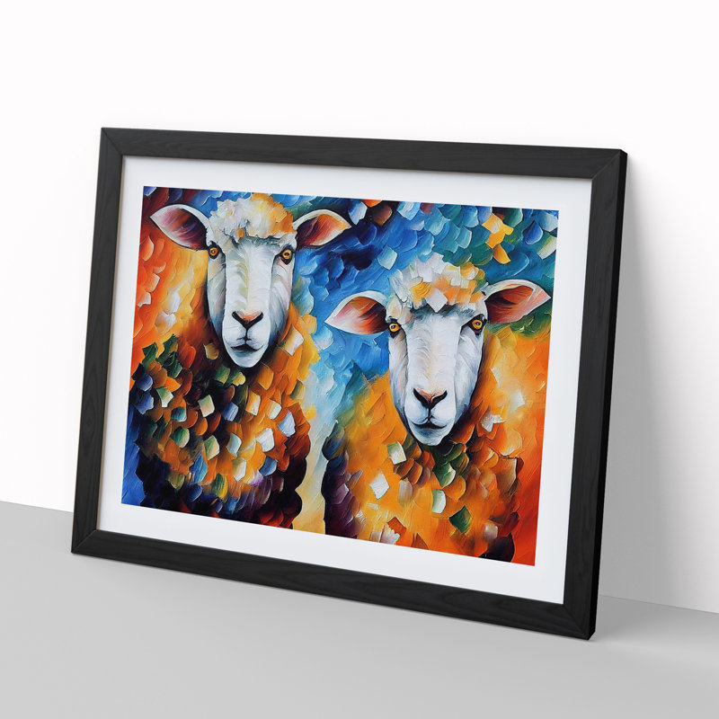 Sheep Vol.3 Abstract - Framed Print, Black, 34cm H x 46cm W x 2cm D