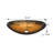 18.5" Glass Oval Vessel Bathroom Sink with Pop-Up Drain