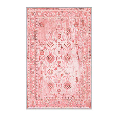 Elegant 3D Printed Area Rug, 4.6 x 7.2 ft | 100% Polyester, 0.31 in Pile Height, Antibacterial | Non-Slip PVC Felt Dot Underside, Machine Washable, Perfect for Living Room or Bedroom, Durable & Stylish Design