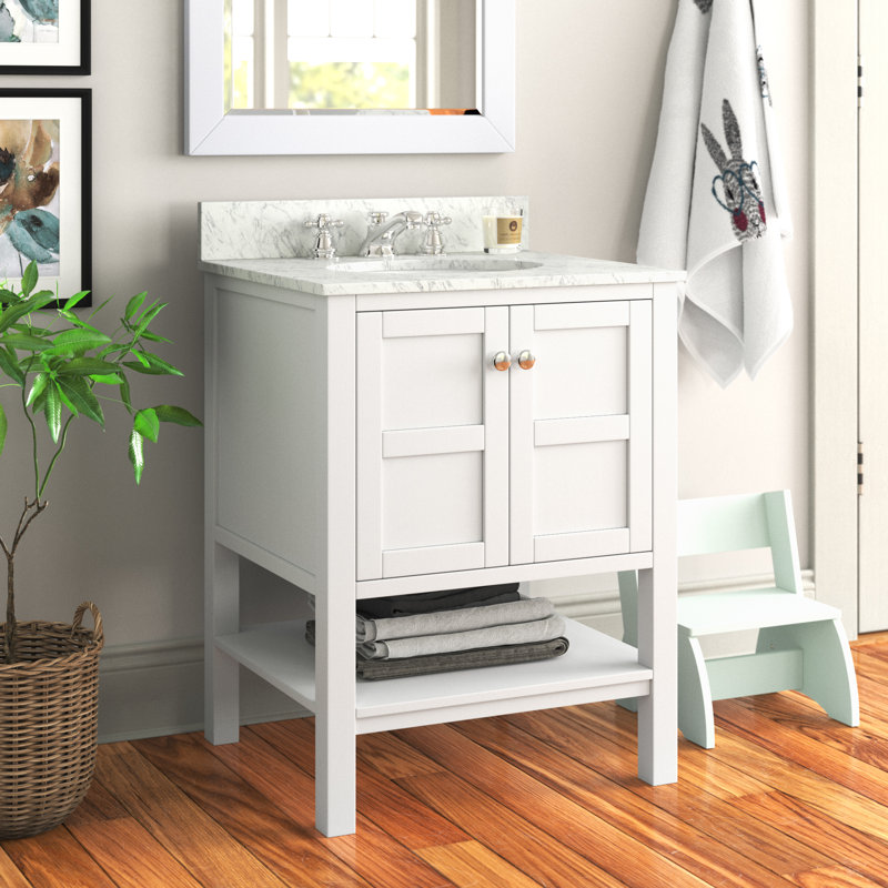 Ensemble de meuble-lavabo simple 24 po Amyra, Blanc