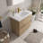 36" Freestanding Bathroom Vanity Modern Style Vanity with Integrated Solid Surface Countertop and Sink, 2 Soft Close Drawers-314142877