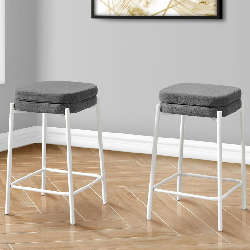 Modern Minimalist Barstool, White