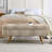 Ottoman Oval Storage Bench,Rubber Wood Legs, Gray (43.5"X16"X16")Brown-1738879298