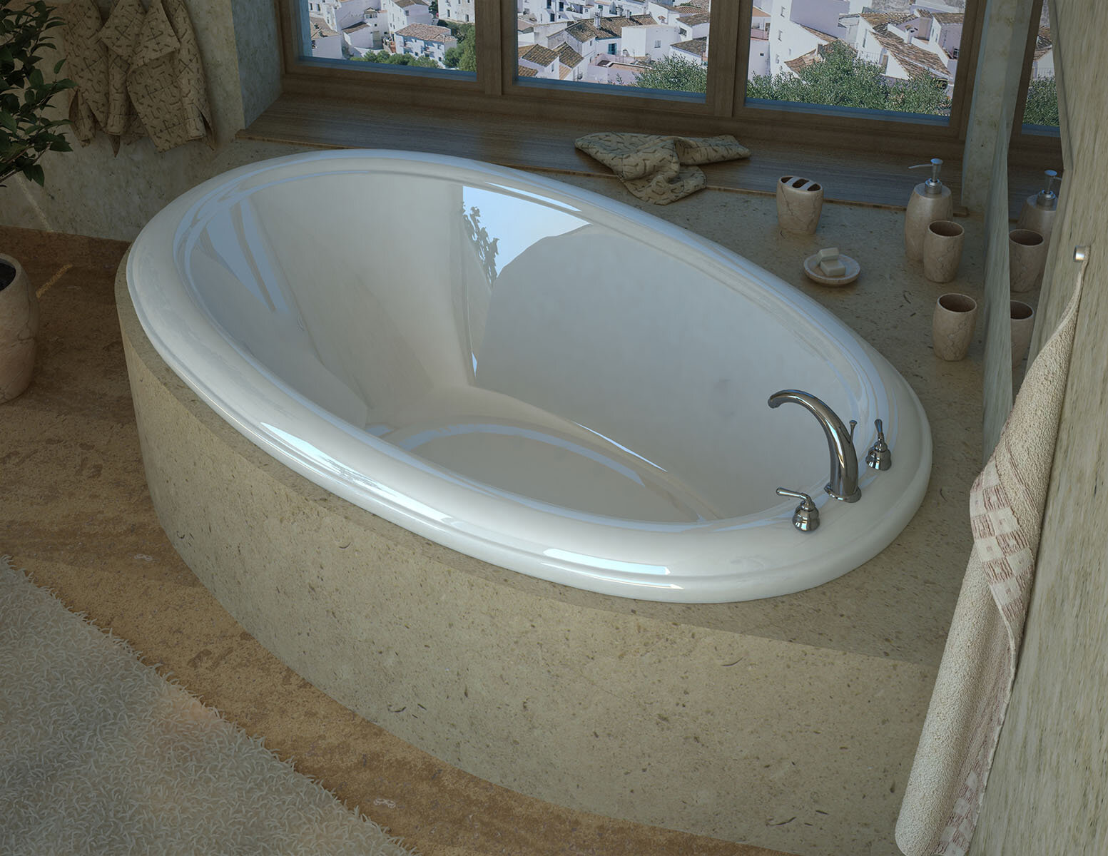 TOD6841 68 x 41 Bathtub, Oval, Drop In, Soaking