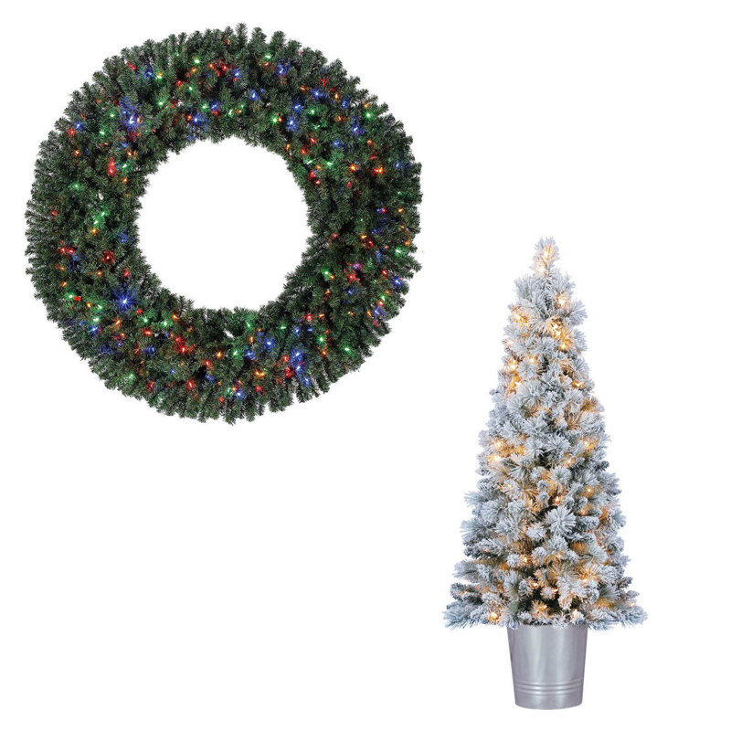 Easy Set-Up 48' Lighted Pine Christmas Tree
