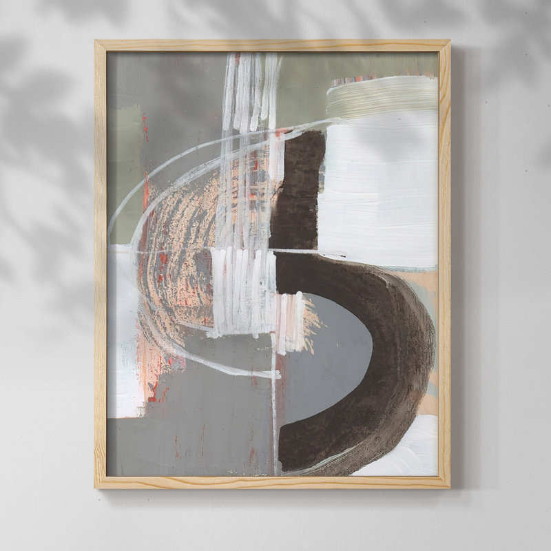 Arching Neutrals III Framed Print - Solid Wood, 11" H x 9" W