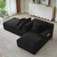 Méridienne compressible double avec porte-gobelets - aucun assemblage requis, causeuse moelleuse moderne pour la lecture de salon à l'intérieur-841280609