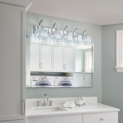 Lampe de coiffeuse en cristal avec abat-jour carré en cristal