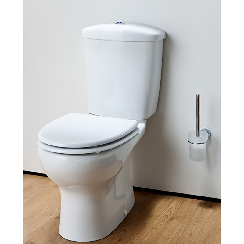 Siège de toilette allongé à longueur réglable, Blanc