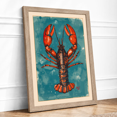 Natural Specimen Lobster Vintage - Framed Print