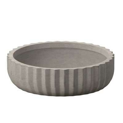 Large Concrete Round Planter / Pot With Drainage Holes