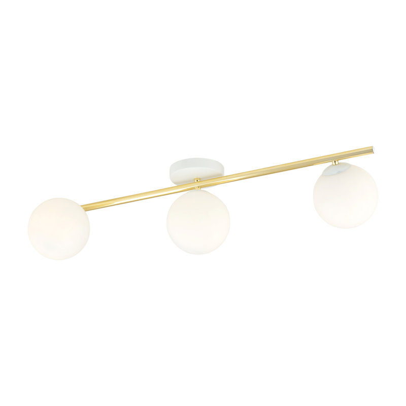 Wodina 3 - Light Geometric Chandelier, White, White