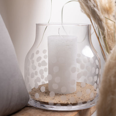 Handmade Glass Table Vase - Dots Graphic