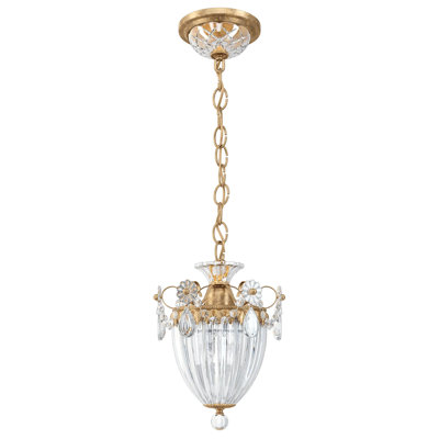 Bagatelle 1 Light 9.5in x 8in Pendant in Gold with Clear Radiance Crystals