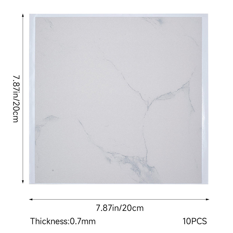 Degen PVC Tile in Glossy White