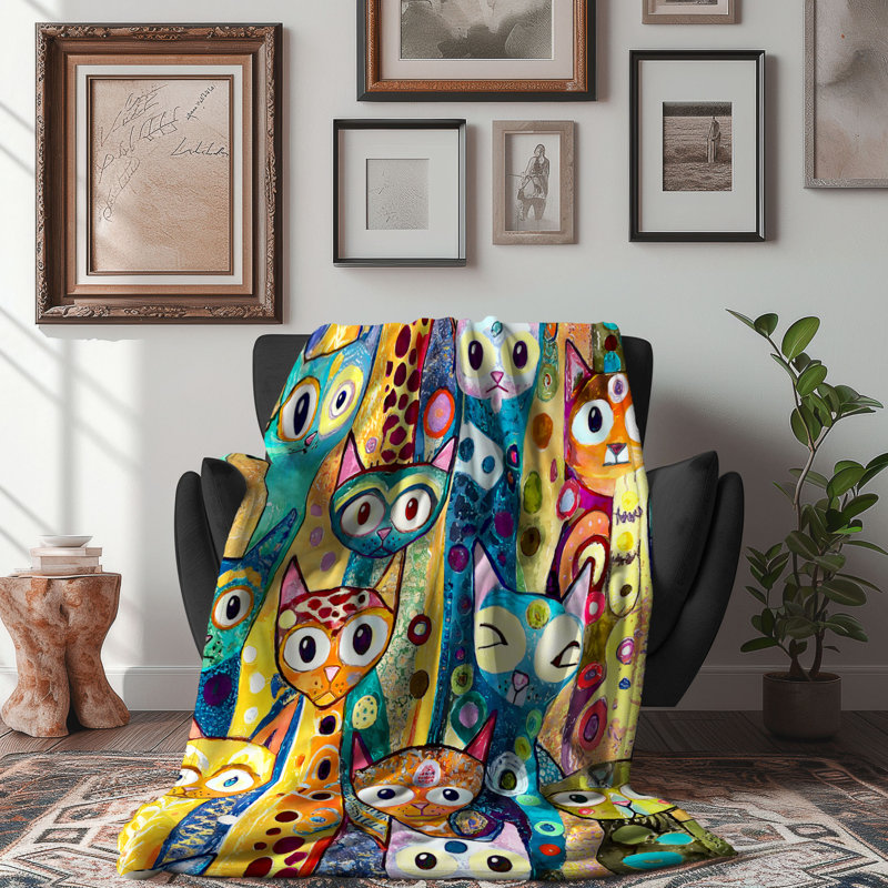 Machine Woven Throw Blanket, 60" W x 80" L